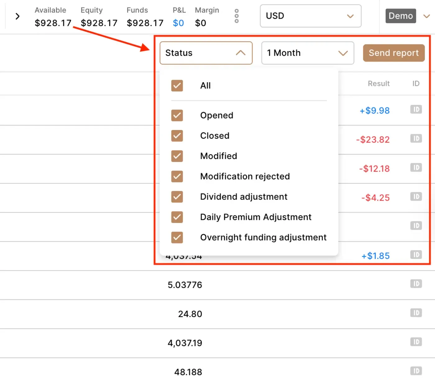 Import Capital.com trades — screenshot 2