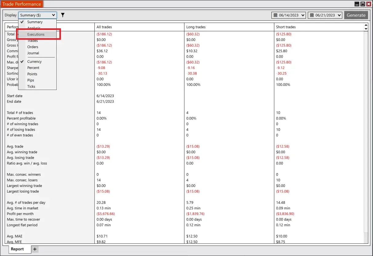Import NinjaTrader trades — screenshot 2