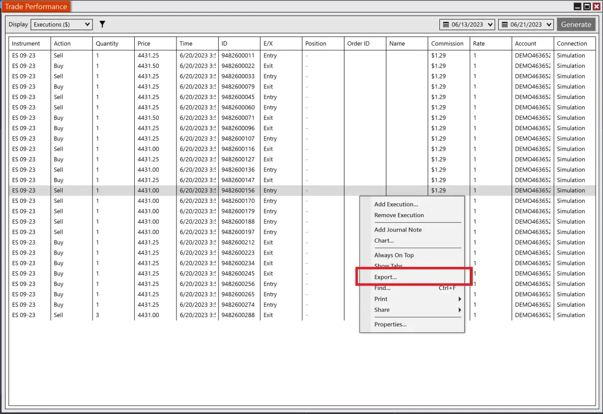 Import NinjaTrader trades — screenshot 4